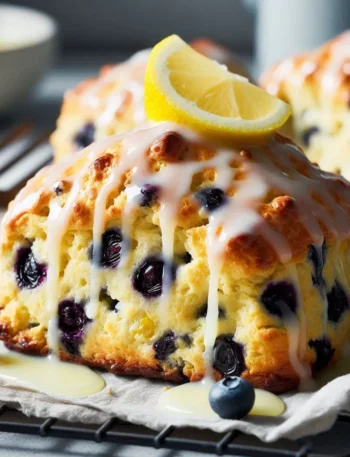 lemon blueberry scones with lemon glaze