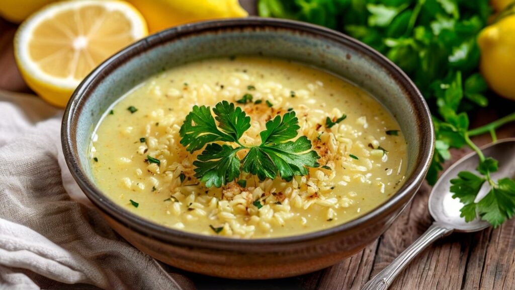 Lemon Rice Soup Recipe