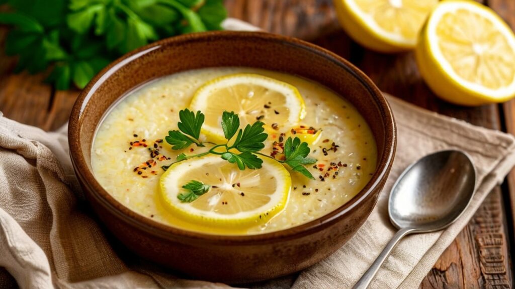 Lemon Rice Soup Recipe